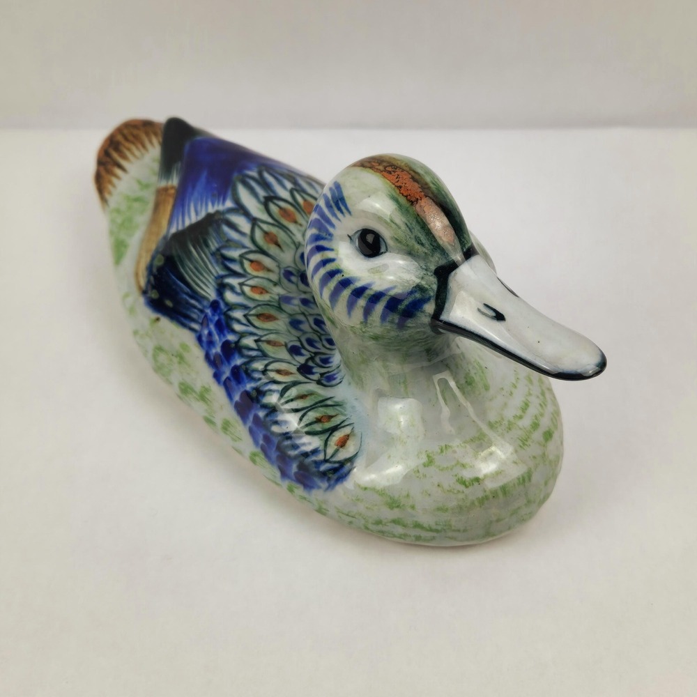 Vintage Mallard Duck Pottery Tonala‎ Mexico Erandi Hand Painted